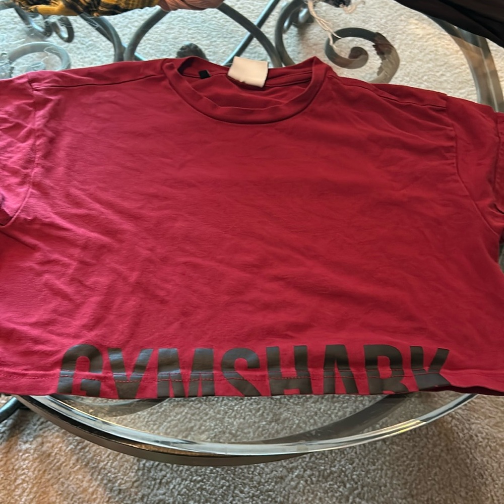 Red Cropped Gymshark Top Size XS